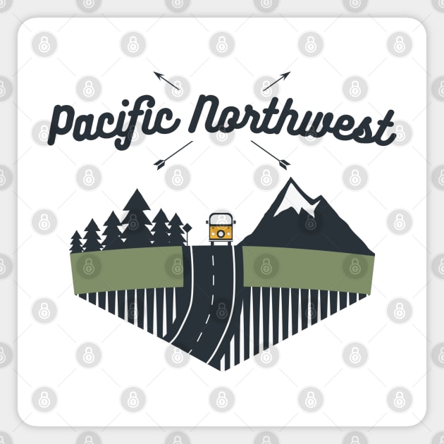 PNW Van Sticker by happysquatch